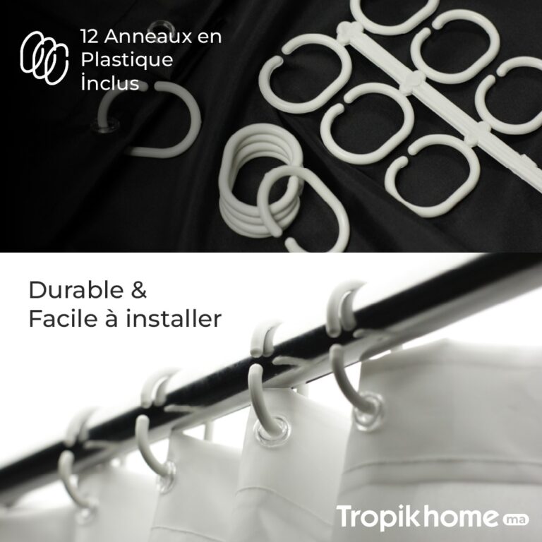 Rideau de Douche Filiz Imprimé Imperméable 180 * 200cm