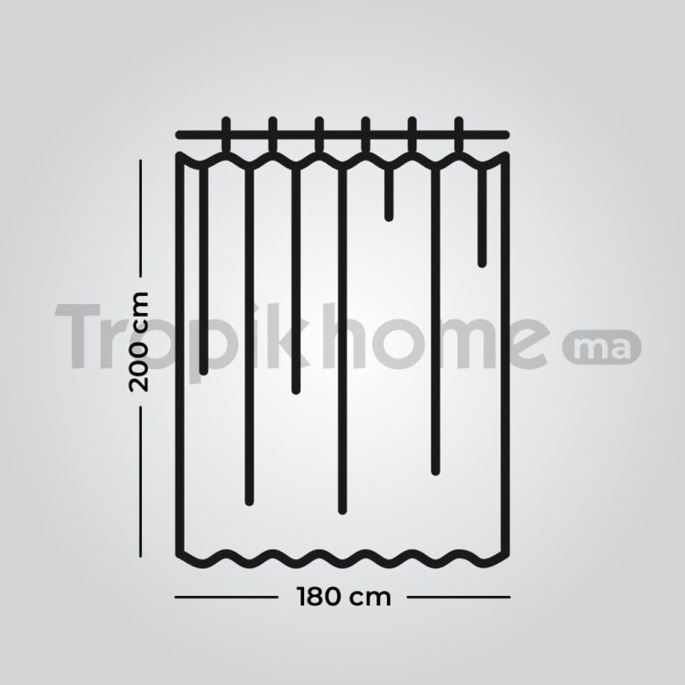 Rideau de Douche Filiz Imprimé Imperméable 180 * 200cm
