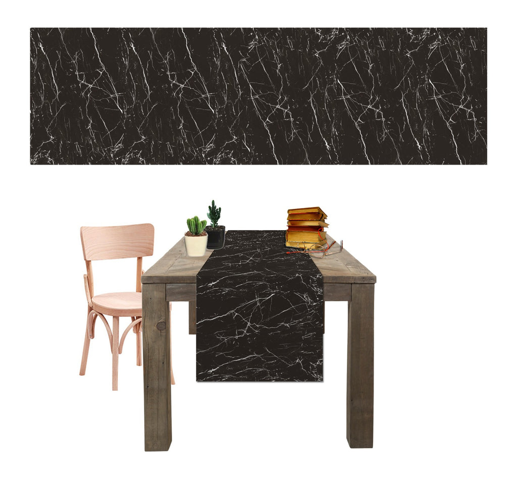 Chemin de Table Imprimé Marbre 45/150 cm
