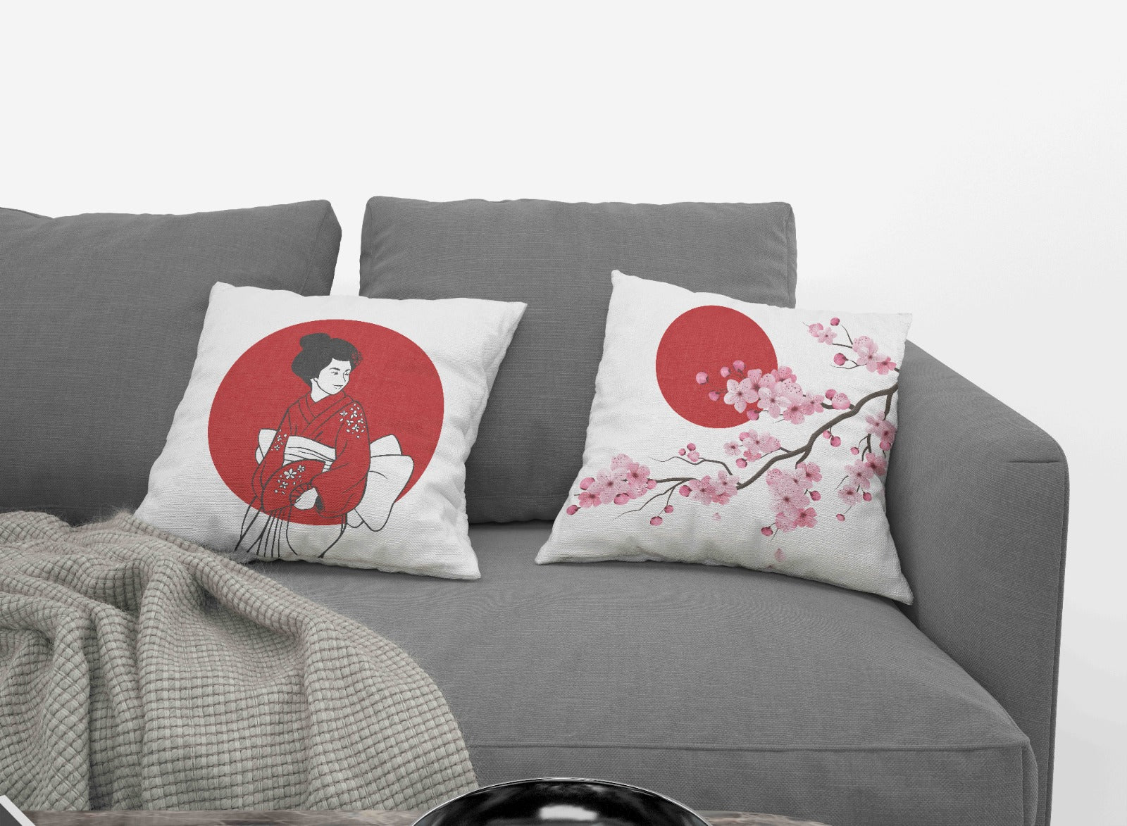 4 Housses de coussin Style Japandi, 40*40cm