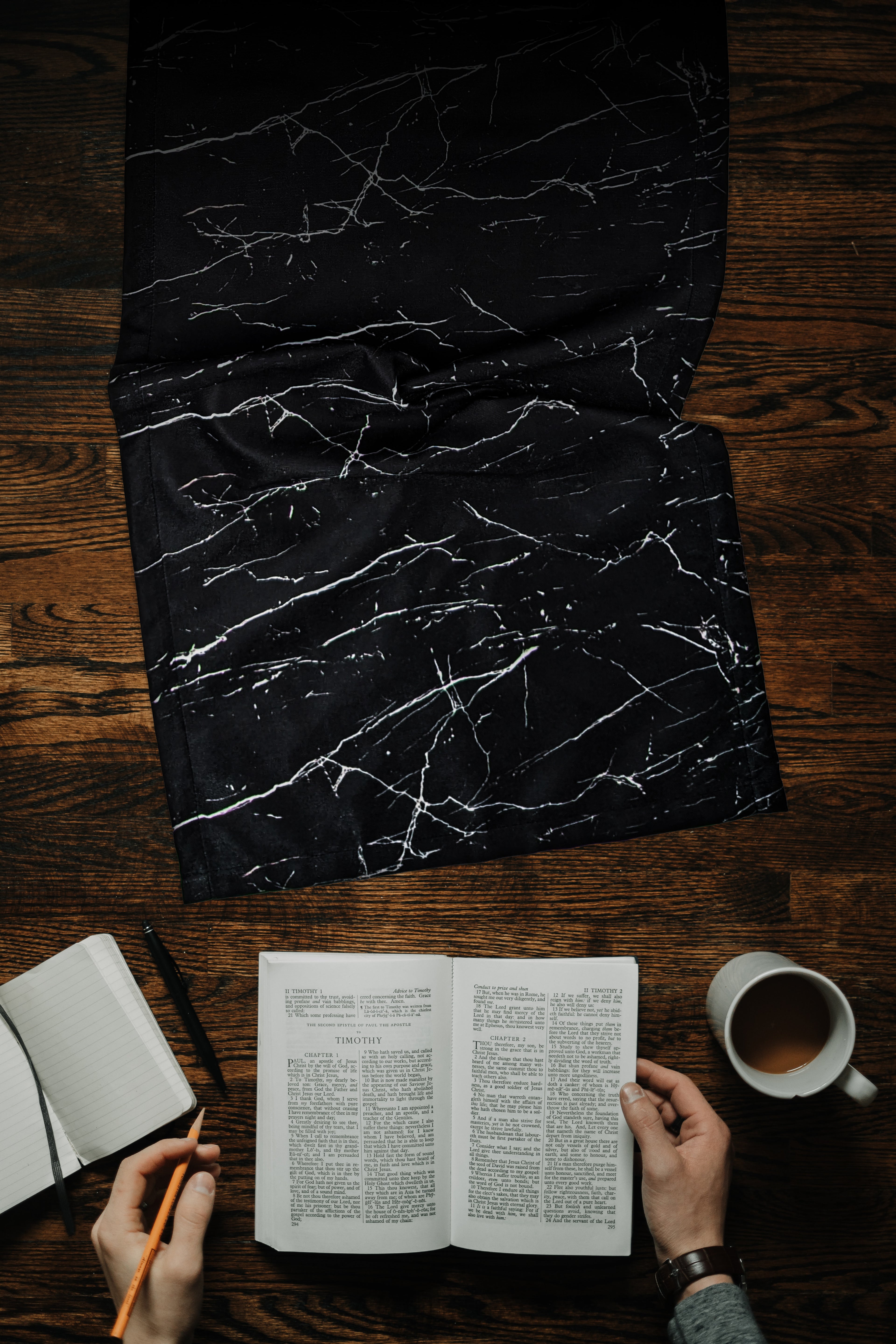 Chemin de Table Imprimé Marbre 45/150 cm