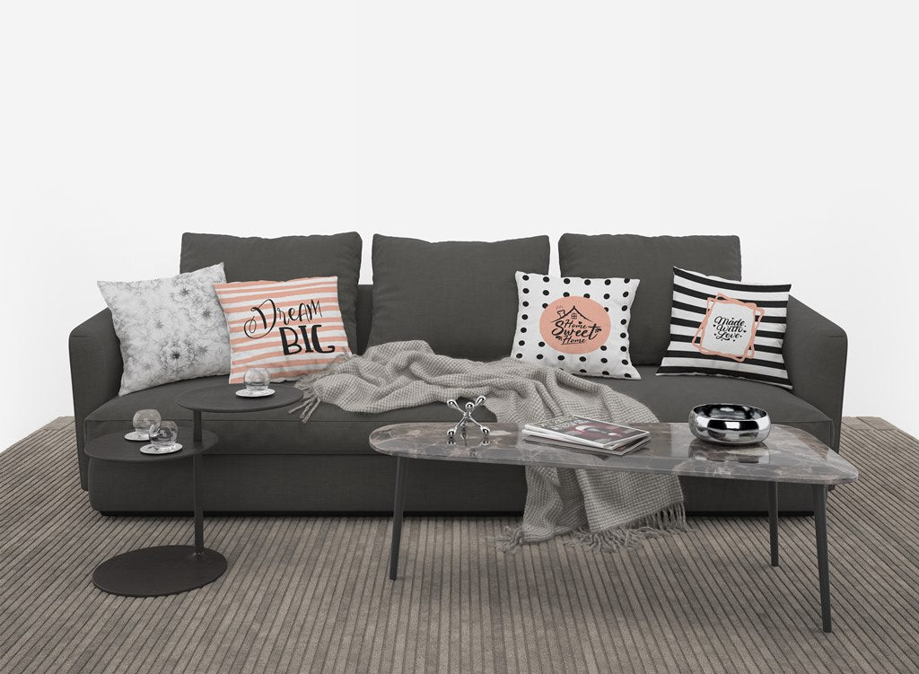 4 Housses de coussin Home Sweat Home, 40*40cm