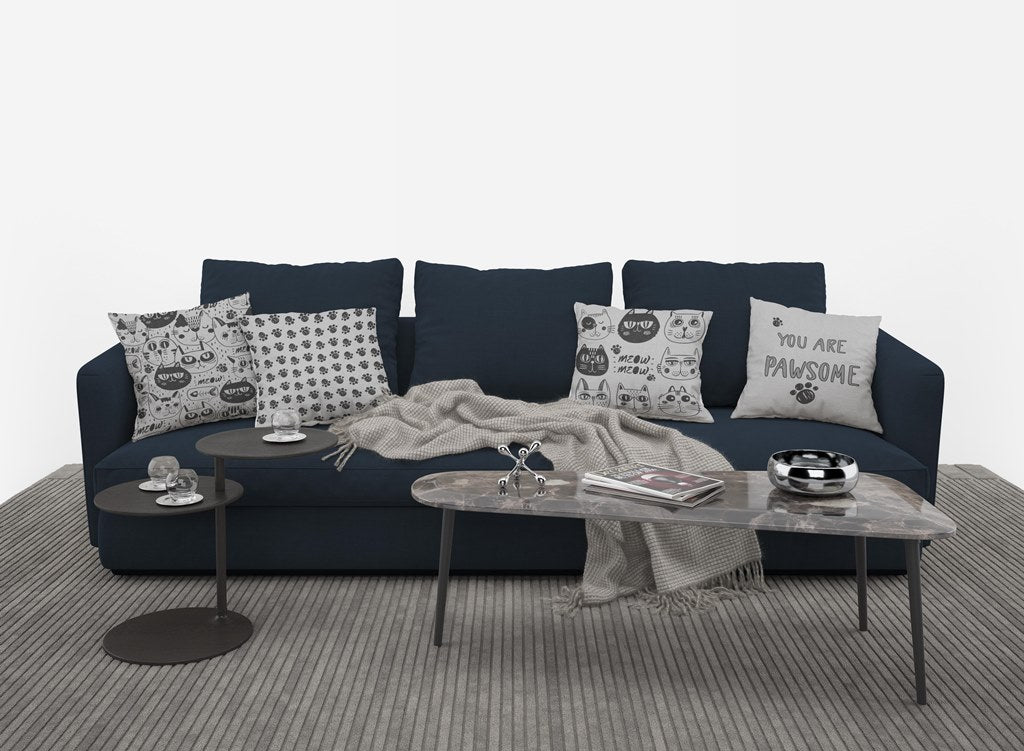 4 Housses de coussin à motif de chat, 40×40 cm