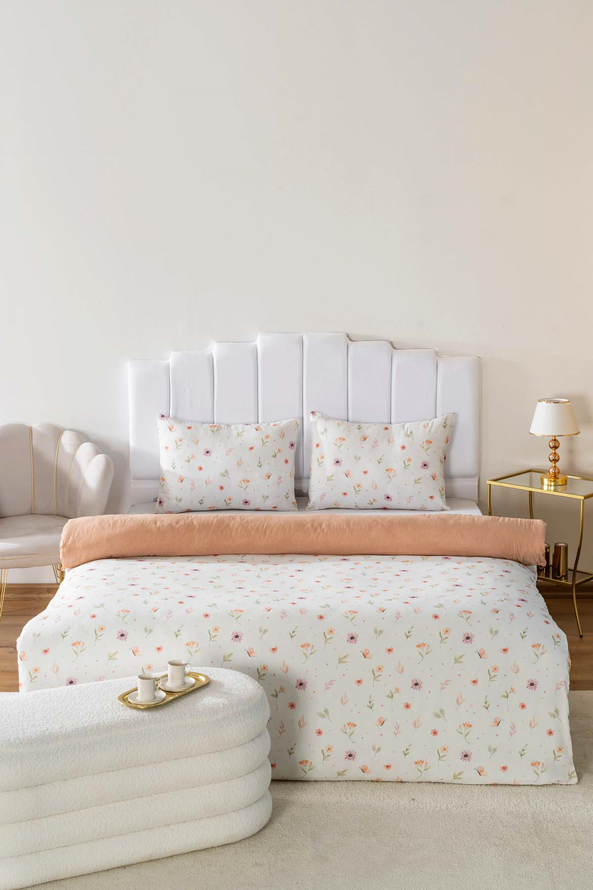 Ensemble de housse de couette Double Soft Çiçekli