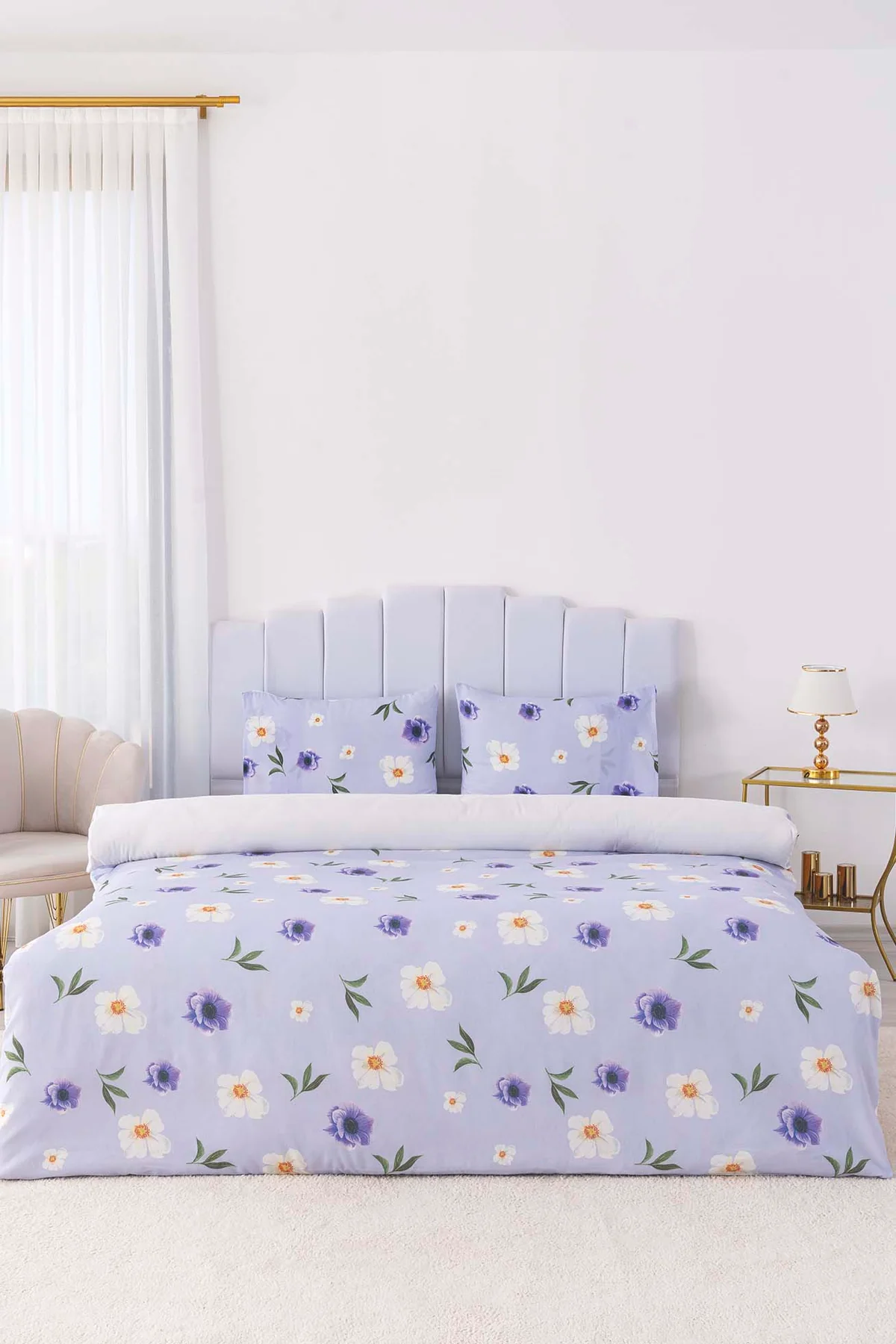 Ensemble de housse de couette double kır çiçekleri