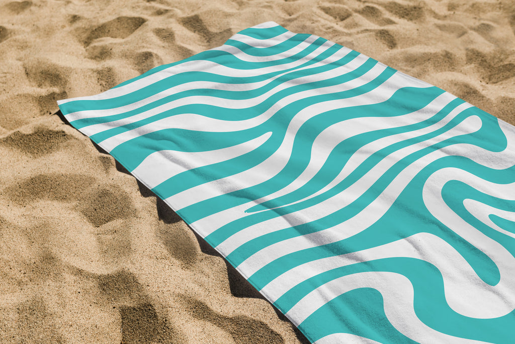 Serviette imprimée vert 70 * 150cm