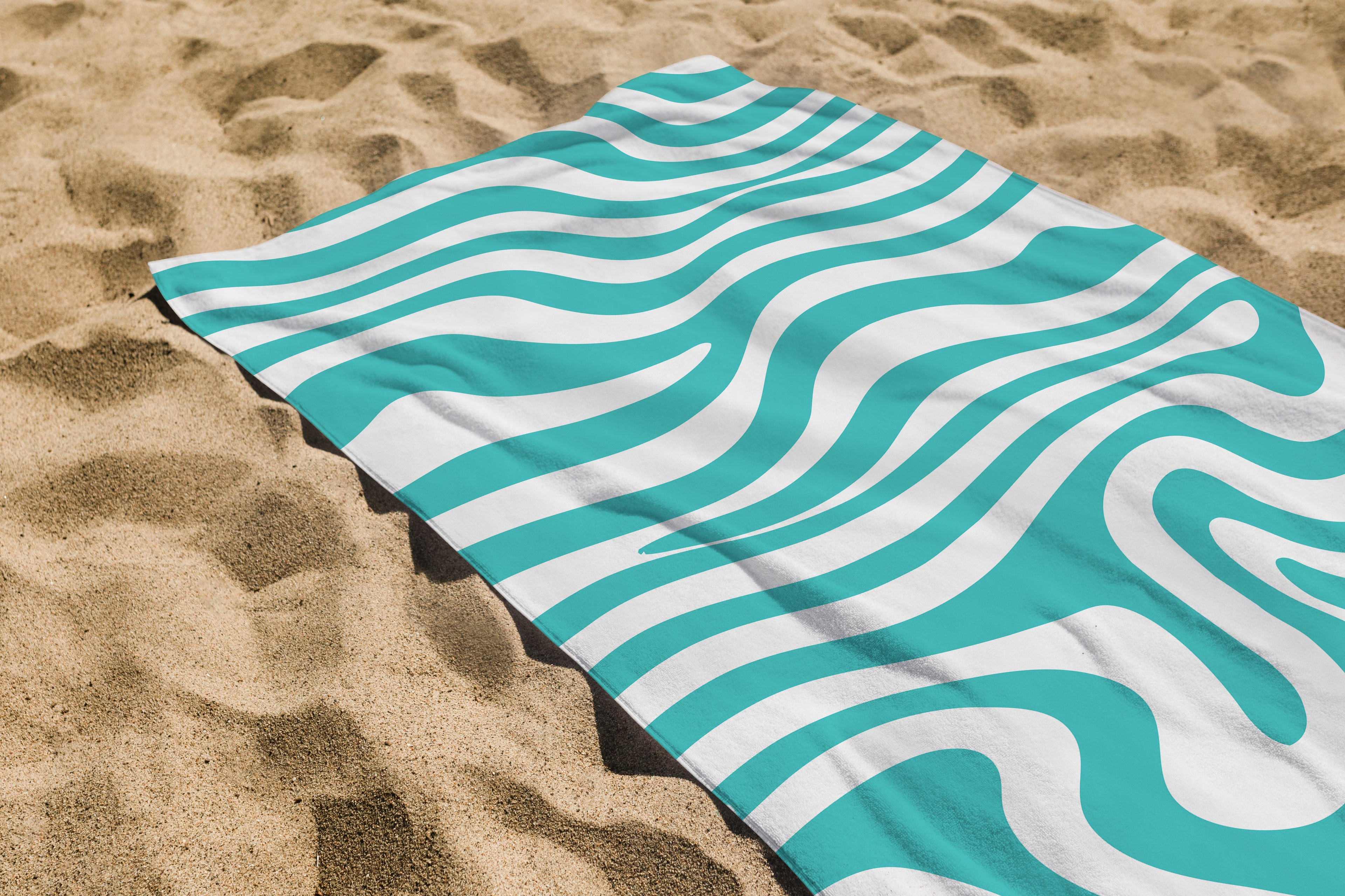 Serviette imprimée vert 70 * 150cm