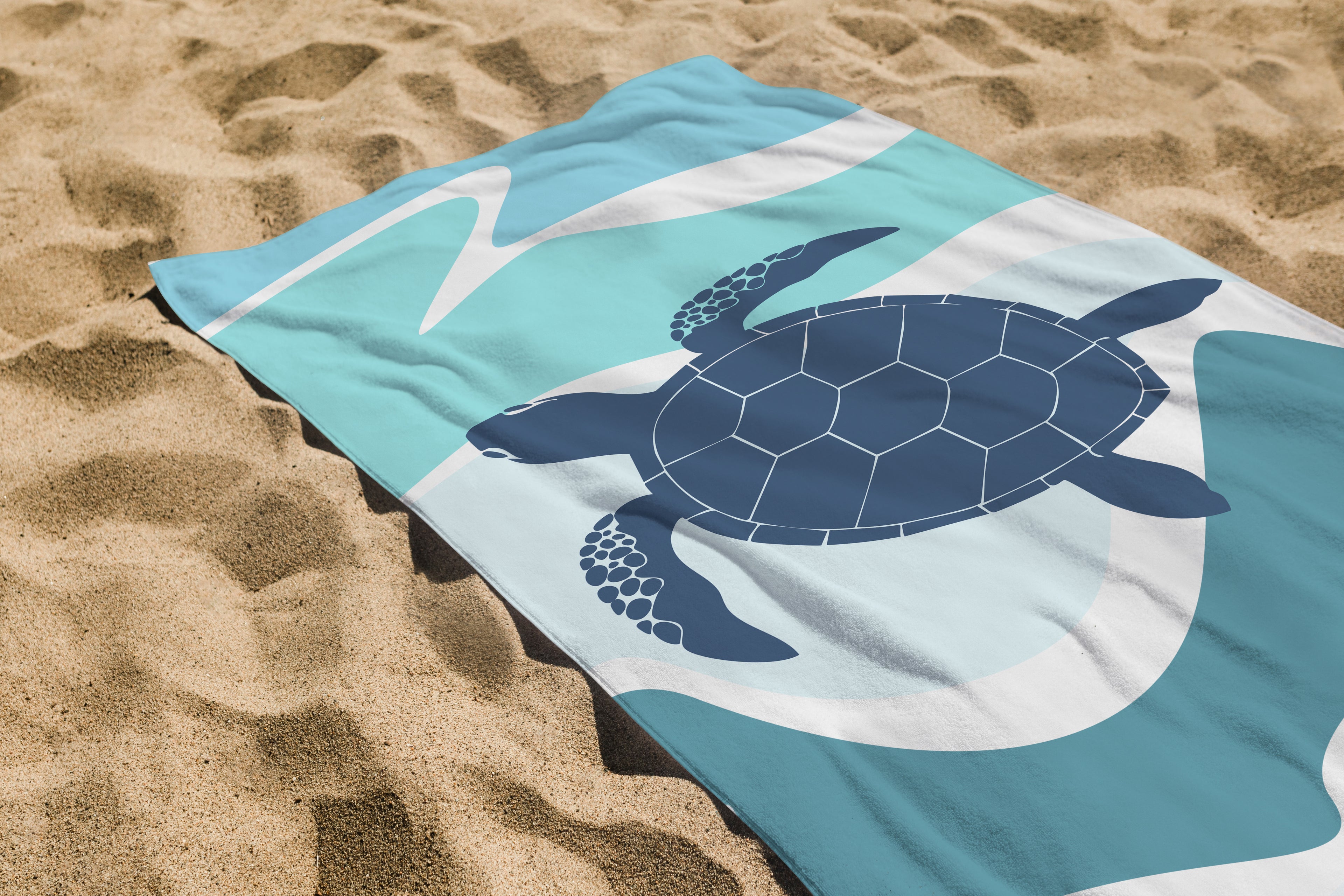 Serviette imprimée tortue bordeau 70 * 150cm